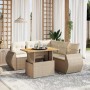 Juego de sofás jardín con cojines 6 pzas ratán sintético beige de , Conjuntos de jardín - Ref: Foro24-3272192, Precio: 470,42...