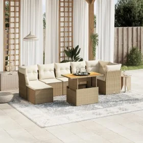 Juego de sofás de jardín con cojines beige 8 pzas ratán PE de , Conjuntos de jardín - Ref: Foro24-3275487, Precio: 562,61 €, ...