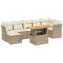 Juego de sofás de jardín con cojines beige 8 pzas ratán PE de , Conjuntos de jardín - Ref: Foro24-3275487, Precio: 551,06 €, ...