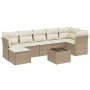 Juego de sofás de jardín con cojines beige 8 pzas ratán PE de , Conjuntos de jardín - Ref: Foro24-3263204, Precio: 509,86 €, ...