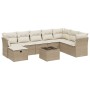 Set de sofás de jardín 9 pzas con cojines ratán sintético beige de , Conjuntos de jardín - Ref: Foro24-3263284, Precio: 575,3...