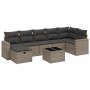 Set de sofás de jardín 8 pzas y cojines ratán sintético gris de , Conjuntos de jardín - Ref: Foro24-3263516, Precio: 469,49 €...