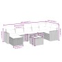 Set de sofás de jardín 8 pzas y cojines ratán sintético gris de , Conjuntos de jardín - Ref: Foro24-3263516, Precio: 469,49 €...