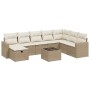 Set de sofás de jardín 9 pzas con cojines ratán sintético beige de , Conjuntos de jardín - Ref: Foro24-3263594, Precio: 582,5...