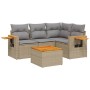Juego de sofás jardín con cojines 5 pzas ratán sintético beige de , Conjuntos de jardín - Ref: Foro24-3226780, Precio: 330,12...
