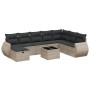 Set de muebles de jardín 9 pzas y cojines ratán sintético gris de , Conjuntos de jardín - Ref: Foro24-3264216, Precio: 553,59...