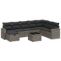 Set de muebles de jardín 9 pzas y cojines ratán sintético gris de , Conjuntos de jardín - Ref: Foro24-3263596, Precio: 526,48...