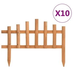 Garden edging 10 units fir wood 4.4 m by vidaXL, Garden edging and edging - Ref: Foro24-314846, Price: 40,40 €, Discount: %
