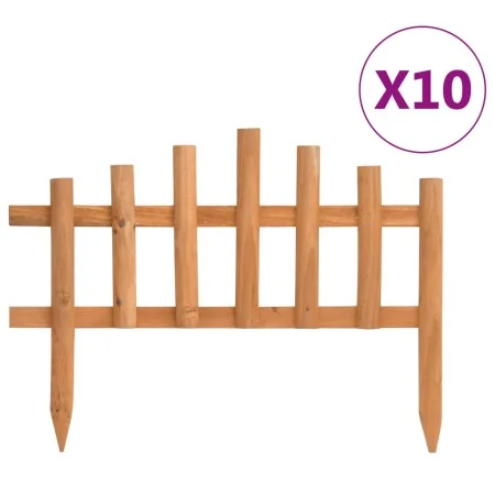 Garden edging 10 units fir wood 4.4 m by vidaXL, Garden edging and edging - Ref: Foro24-314846, Price: 40,40 €, Discount: %