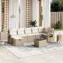 Juego de sofás de jardín con cojines beige 8 pzas ratán PE de , Conjuntos de jardín - Ref: Foro24-3263824, Precio: 520,18 €, ...