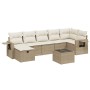 Juego de sofás de jardín con cojines beige 8 pzas ratán PE de , Conjuntos de jardín - Ref: Foro24-3263824, Precio: 520,18 €, ...