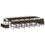 Set de muebles jardín 17 pzas y cojines ratán sintético marrón de , Conjuntos de jardín - Ref: Foro24-3211365, Precio: 870,87...