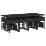 Set comedor de jardín con cojines 13 pzas ratán sintético negro de , Conjuntos de jardín - Ref: Foro24-3211338, Precio: 643,7...