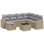 Juego de sofás jardín con cojines beige mezcla 8 pzas ratán PE de , Conjuntos de jardín - Ref: Foro24-3263535, Precio: 489,40...