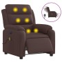 Sillón reclinable de masaje eléctrico tela marrón oscuro de , Sillones - Ref: Foro24-3204973, Precio: 291,57 €, Descuento: %
