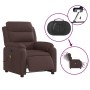 Sillón reclinable de masaje eléctrico tela marrón oscuro de , Sillones - Ref: Foro24-3204973, Precio: 291,57 €, Descuento: %