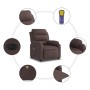 Sillón reclinable de masaje eléctrico tela marrón oscuro de , Sillones - Ref: Foro24-3204973, Precio: 291,57 €, Descuento: %