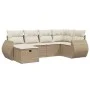 Juego de sofás jardín con cojines 6 pzas ratán sintético beige by , Garden sets - Ref: Foro24-3264104, Price: 491,05 €, Disco...