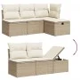 Juego de sofás jardín con cojines 6 pzas ratán sintético beige by , Garden sets - Ref: Foro24-3264104, Price: 491,05 €, Disco...