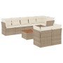 Set de sofás de jardín 9 pzas con cojines ratán sintético beige de , Conjuntos de jardín - Ref: Foro24-3256065, Precio: 641,6...