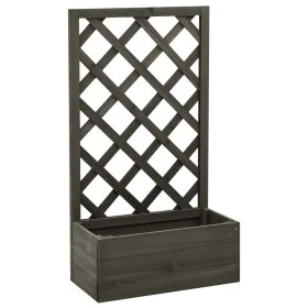 Jardinera enrejada de jardín madera abeto gris 50x25x90 cm de vidaXL, Maceteros y jardineras - Ref: Foro24-314831, Precio: 42...