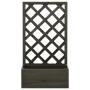 Jardinera enrejada de jardín madera abeto gris 50x25x90 cm de vidaXL, Maceteros y jardineras - Ref: Foro24-314831, Precio: 42...