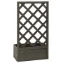 Jardinera enrejada de jardín madera abeto gris 50x25x90 cm de vidaXL, Maceteros y jardineras - Ref: Foro24-314831, Precio: 42...