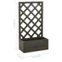 Jardinera enrejada de jardín madera abeto gris 50x25x90 cm de vidaXL, Maceteros y jardineras - Ref: Foro24-314831, Precio: 42...