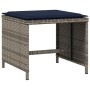 Taburetes de jardín con cojines 4 uds ratán PE gris 40x40x35 cm de , Otomanas de exterior - Ref: Foro24-4007490, Precio: 90,9...