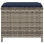 Taburetes de jardín con cojines 4 uds ratán PE gris 40x40x35 cm de , Otomanas de exterior - Ref: Foro24-4007490, Precio: 90,9...