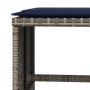 Taburetes de jardín con cojines 4 uds ratán PE gris 40x40x35 cm de , Otomanas de exterior - Ref: Foro24-4007490, Precio: 90,9...