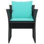 Sillón de jardín con reposapiés ratán sintético negro de , Conjuntos de jardín - Ref: Foro24-368624, Precio: 119,84 €, Descue...