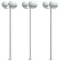 Farolas de exterior 3 unidades acero inoxidable 215 cm de , Iluminación de exterior - Ref: Foro24-4006390, Precio: 220,55 €, ...