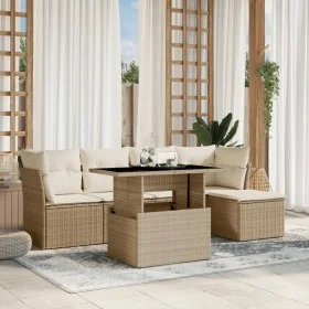Juego de sofás jardín con cojines 6 pzas ratán sintético beige de , Conjuntos de jardín - Ref: Foro24-3266548, Precio: 418,82...