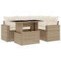 Juego de sofás jardín con cojines 5 pzas ratán sintético beige de , Conjuntos de jardín - Ref: Foro24-3267248, Precio: 398,39...