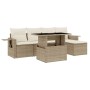 Juego de sofás jardín con cojines 6 pzas ratán sintético beige de , Conjuntos de jardín - Ref: Foro24-3267868, Precio: 412,22...