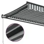 Toldo retráctil manual antracita y blanco 600x300cm de , Toldos - Ref: Foro24-3310243, Precio: 480,25 €, Descuento: %