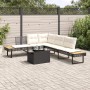 Set de sofás jardín 2 pzas con cojines ratán PE y vidrio negro de , Conjuntos de jardín - Ref: Foro24-3277494, Precio: 358,10...
