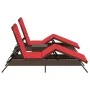 Tumbonas con mesita 2 unidades ratán sintético marrón by , Loungers - Ref: Foro24-4002717, Price: 312,89 €, Discount: %