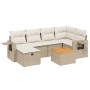 Set sofás de jardín 7 piezas y cojines ratán sintético beige de , Conjuntos de jardín - Ref: Foro24-3264950, Precio: 456,98 €...
