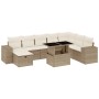 Set de sofás de jardín 9 pzas con cojines ratán sintético beige de , Conjuntos de jardín - Ref: Foro24-3275348, Precio: 645,5...