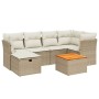 Set sofás de jardín 7 piezas y cojines ratán sintético beige de , Conjuntos de jardín - Ref: Foro24-3264726, Precio: 455,48 €...