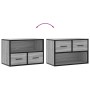 Mueble de TV madera y metal roble ahumado 60x31x39,5 cm de , Muebles TV - Ref: Foro24-848912, Precio: 52,86 €, Descuento: %