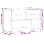 Mueble de TV madera y metal roble ahumado 60x31x39,5 cm de , Muebles TV - Ref: Foro24-848912, Precio: 52,86 €, Descuento: %
