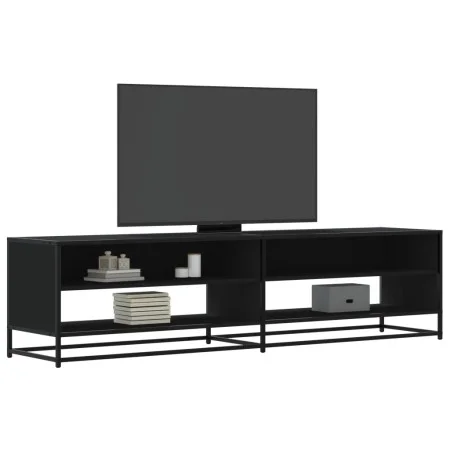 Mueble de TV madera de ingeniería negro 180,5x40x46 cm de , Muebles TV - Ref: Foro24-3300800, Precio: 104,74 €, Descuento: %