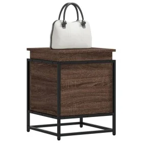 Caja de almacenaje con tapa madera marrón roble 40x40x51,5 cm de , Cestas para almacenaje - Ref: Foro24-848793, Precio: 43,94...