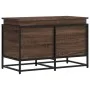 Caja de almacenaje con tapa madera marrón roble 80x40x51,5 cm de , Cestas para almacenaje - Ref: Foro24-848803, Precio: 68,47...