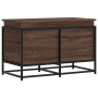Caja de almacenaje con tapa madera marrón roble 80x40x51,5 cm de , Cestas para almacenaje - Ref: Foro24-848803, Precio: 69,94...