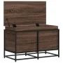 Caja de almacenaje con tapa madera marrón roble 80x40x51,5 cm de , Cestas para almacenaje - Ref: Foro24-848803, Precio: 68,47...