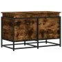 Caja de almacenaje con tapa madera roble ahumado 80x40x51,5 cm de , Cestas para almacenaje - Ref: Foro24-848801, Precio: 67,3...